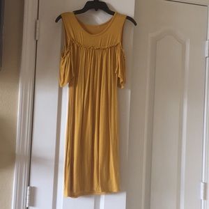 Women mustard mini dress